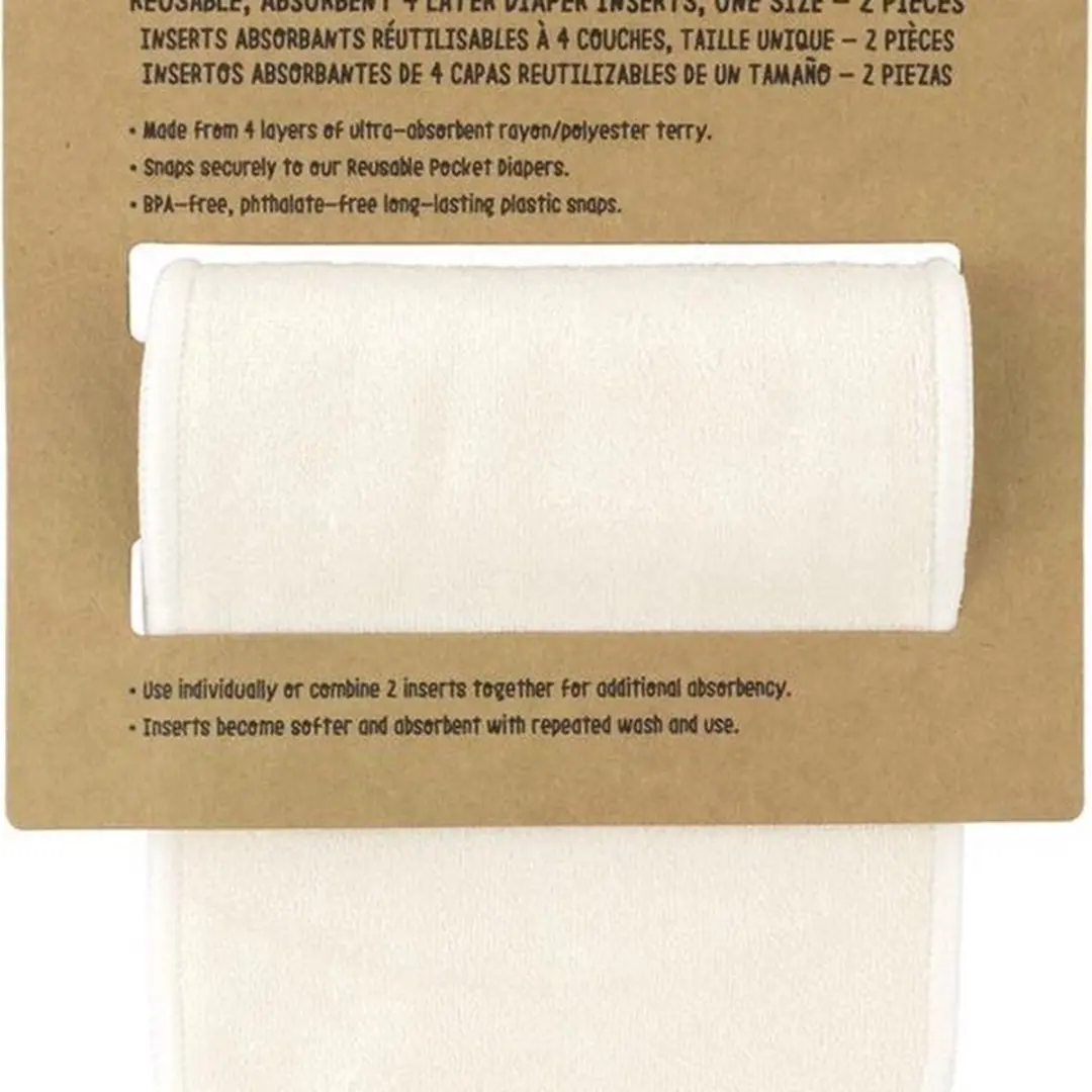Zoocchini Wasbare Luier Inleggers - One Size - 2 Stuks