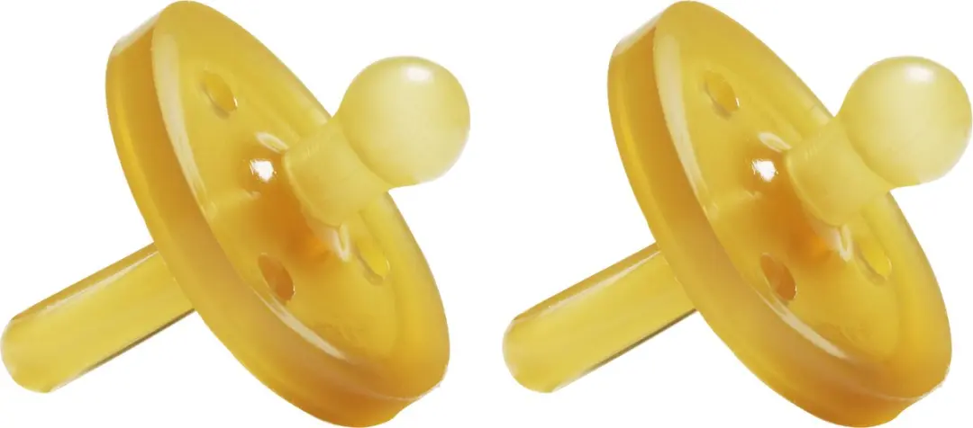 Natursutten Rubberen Fopspeen Rond Schild Kers