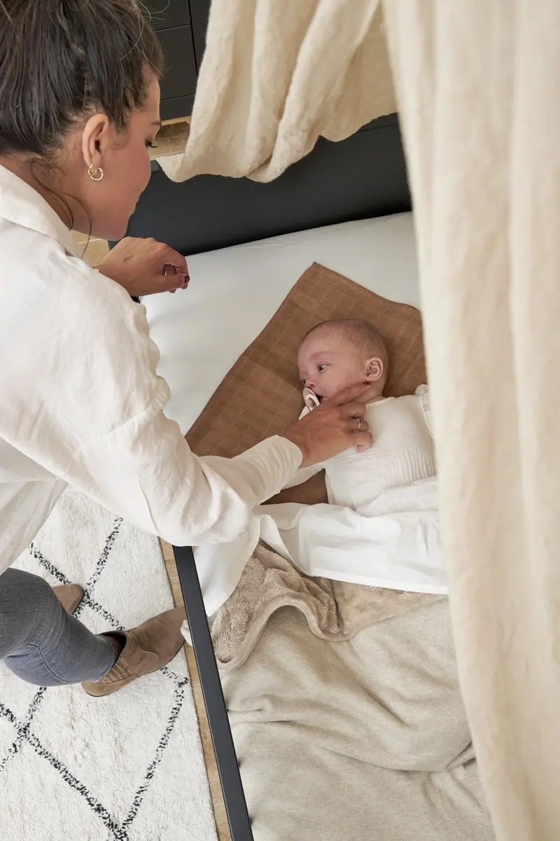 Meyco Baby Knit Basic Wiegdeken 75x100cm - 2.0 TOG - Sand Melange