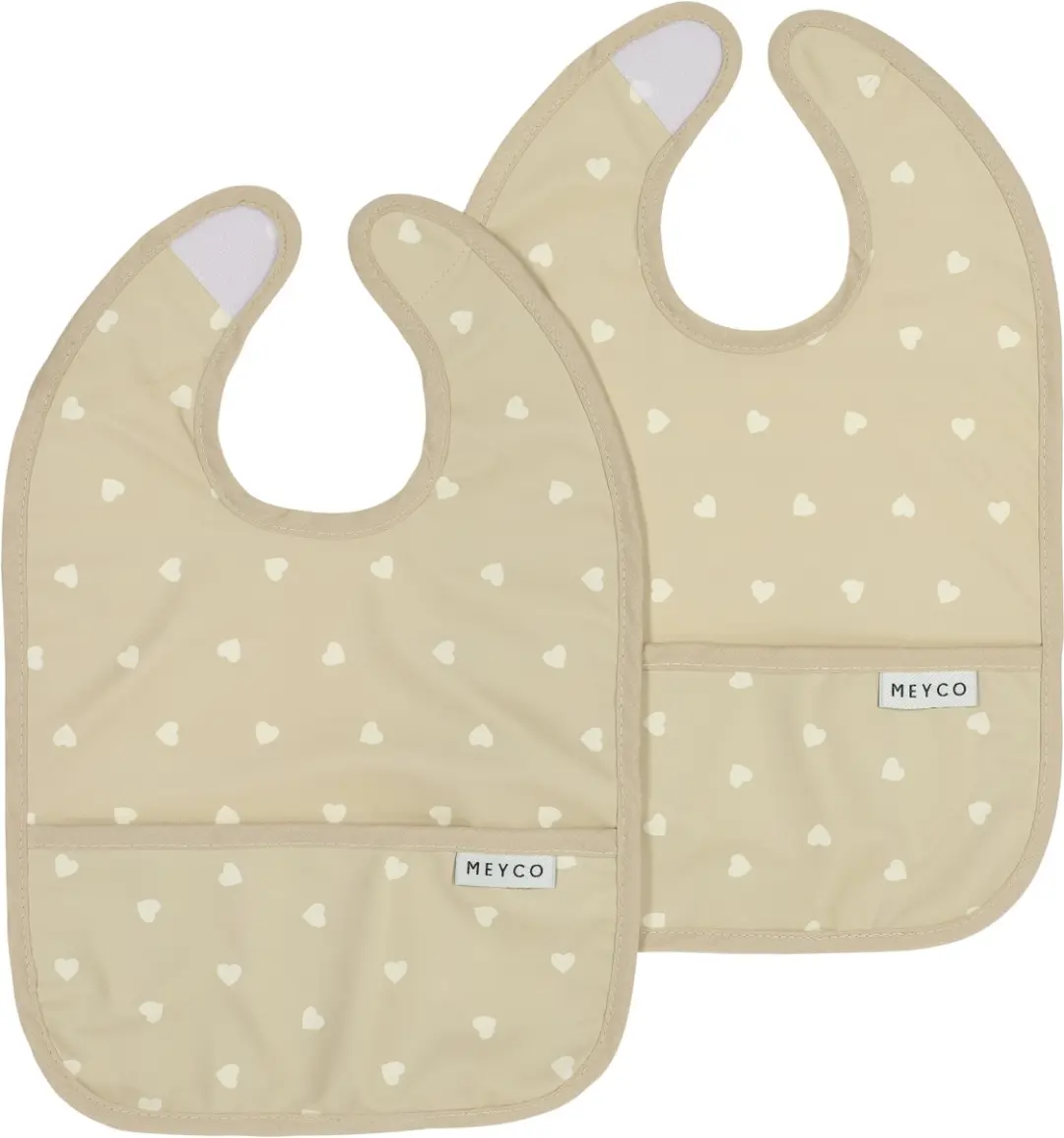 Meyco Baby Ginkgo Slab met Opvangbakje - 2 Stuks - Soft Sand