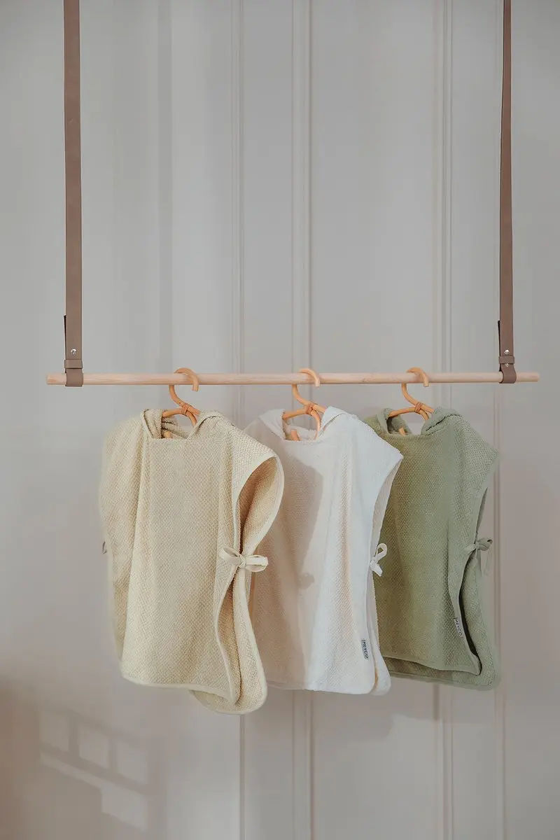 Meyco Baby Popcorn Badponcho - Soft Olive