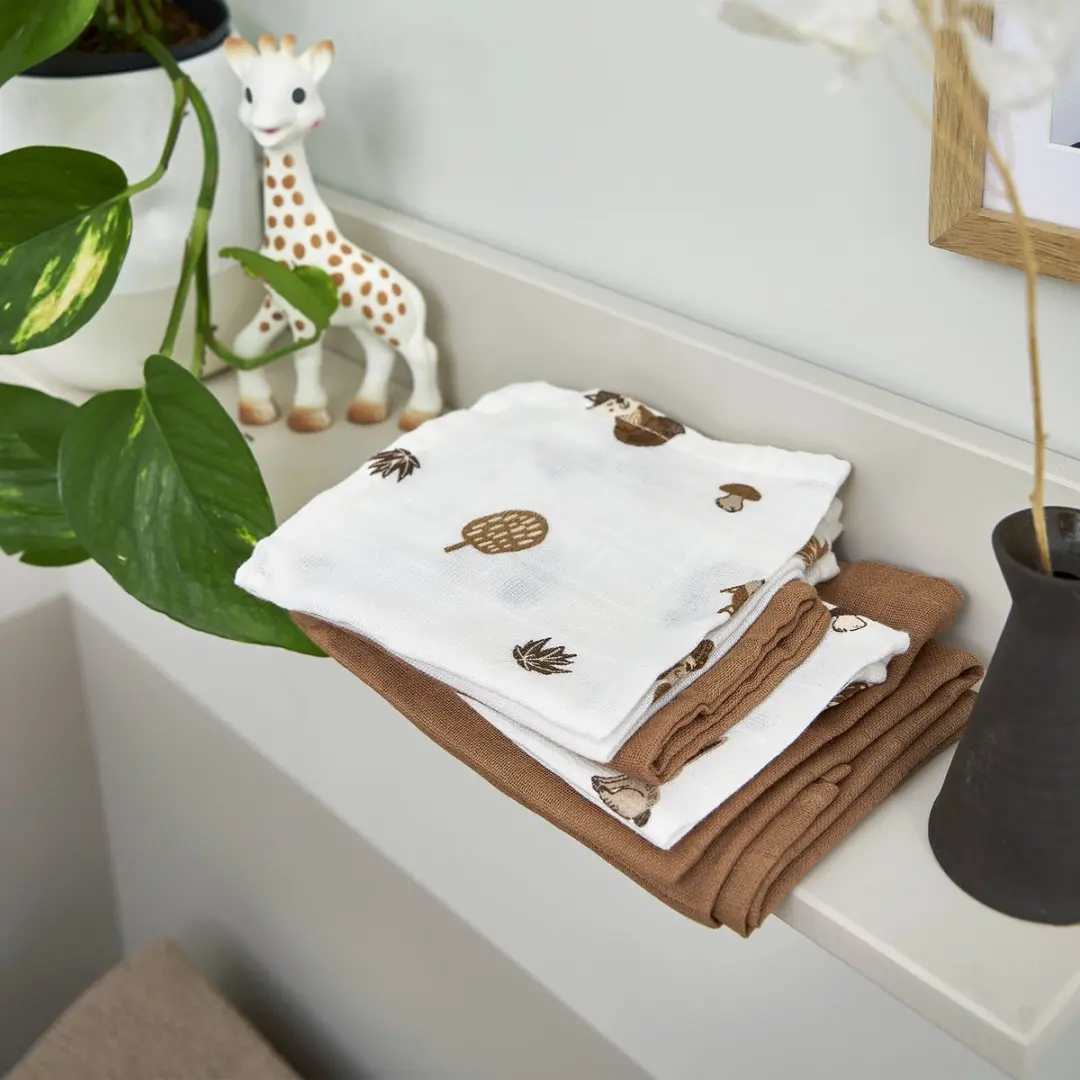 Meyco Baby Forest Animals Monddoekjes 30x30cm - 3 Stuks