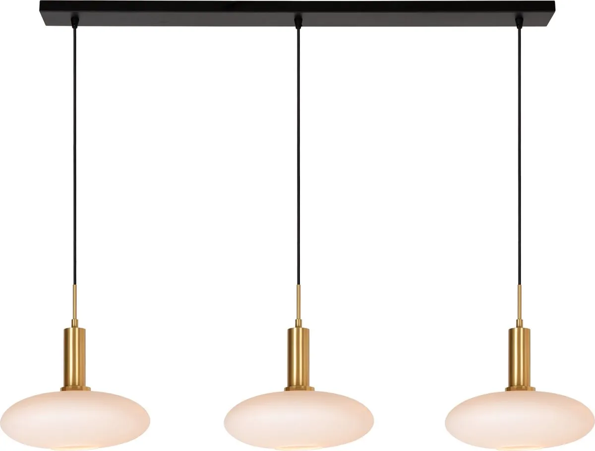 Lucide Singala Hanglamp 3xE27 - Mat Goud/Messing
