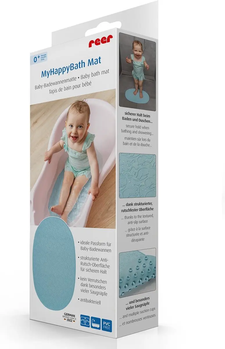 Reer My Happy Bath Mat Anti-slip - 42x25cm - Blauw