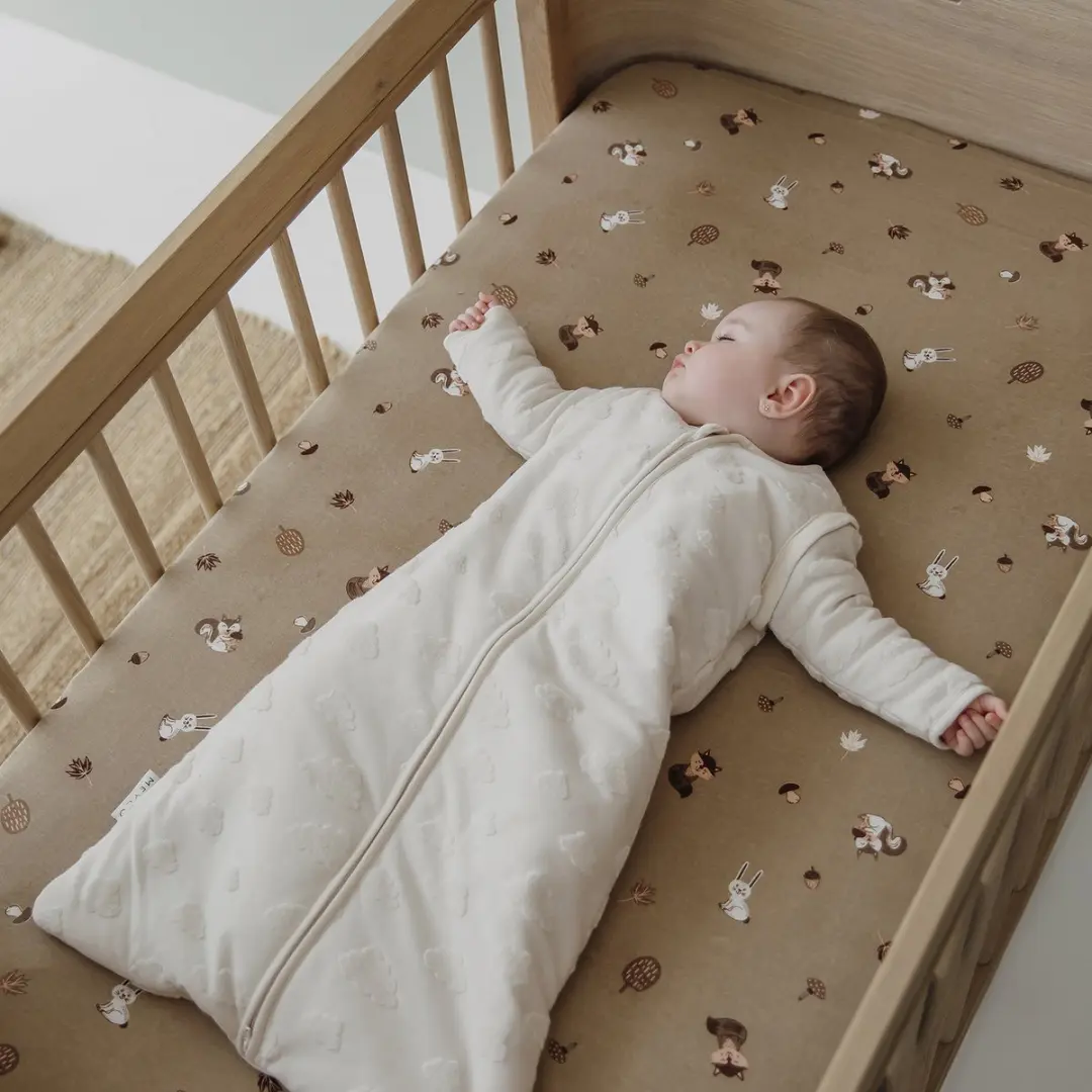 Meyco Baby Forest Animals Hoeslaken Co-sleeper 50x90cm - Sand
