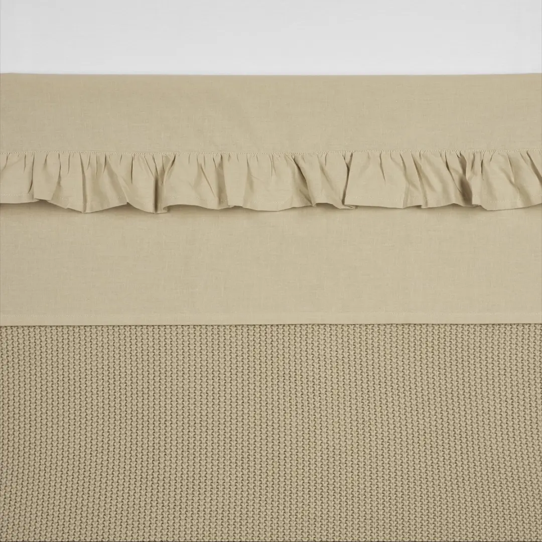 Meyco Baby Ruffle WiegLaken Sand 75x100cm