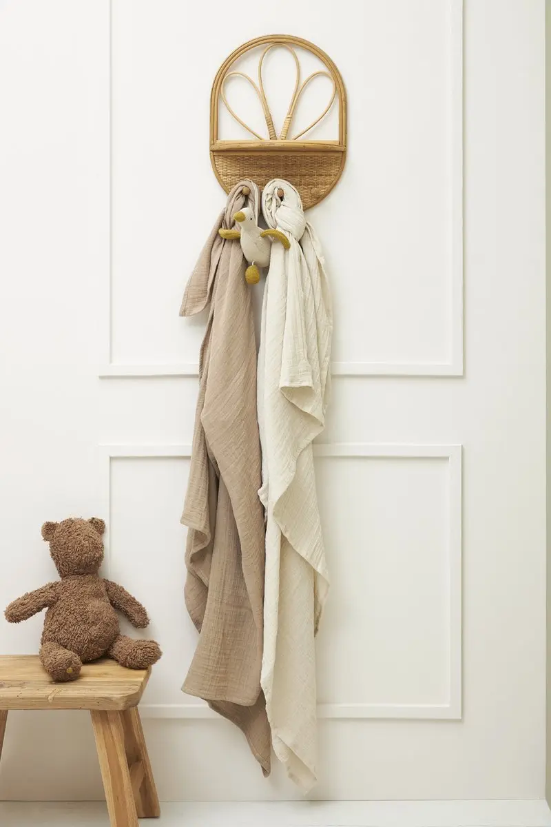 Meyco Baby Uni Swaddle 2-pack - 120x120cm - Soft Sand/Taupe