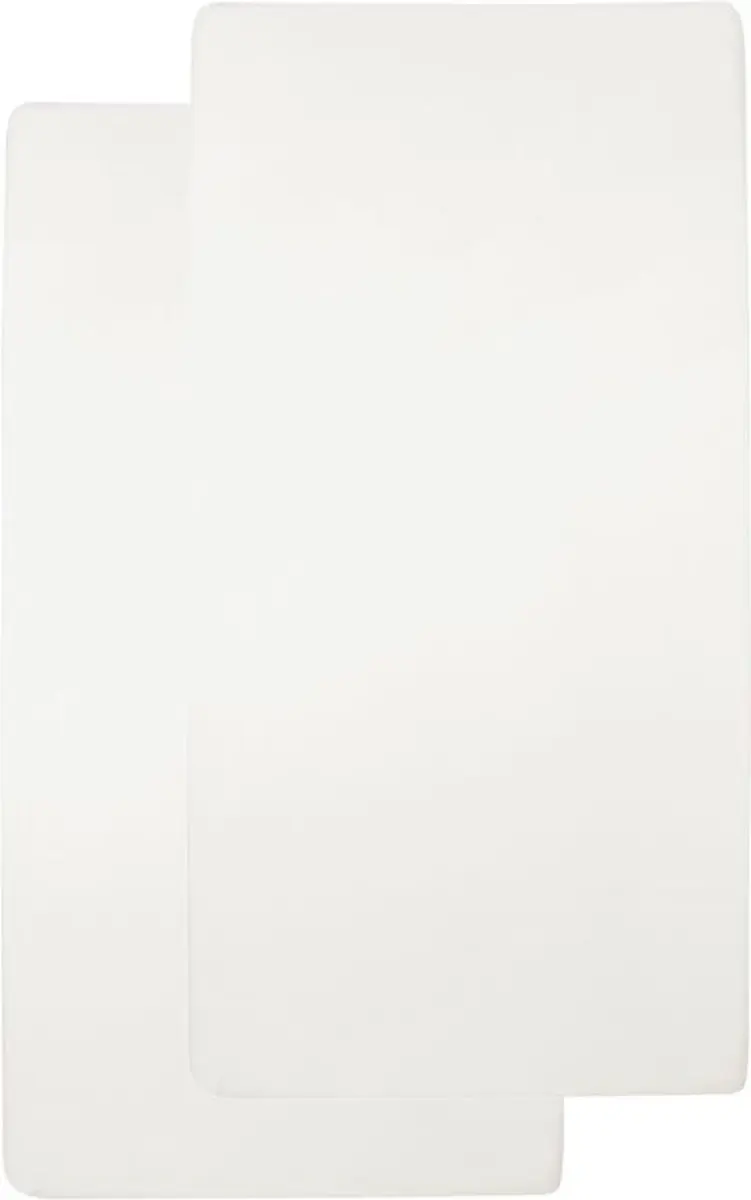 Meyco Baby Uni Hoeslaken Wieg - 2 Stuks 40x80/90cm - Offwhite - afbeelding 6 van 6