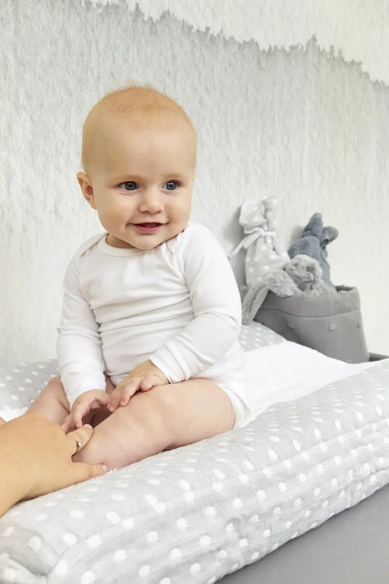 Meyco Baby Little Dots Aankleedkussenhoes - 50x70cm - Grijs