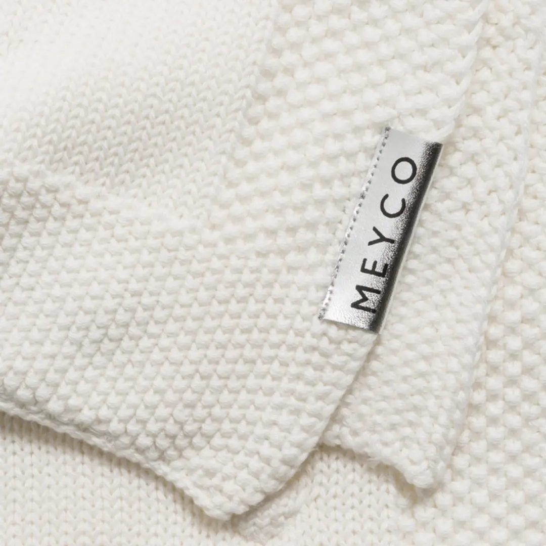 Meyco Baby Knots Wiegdeken 75x100cm - Offwhite - 1.0 TOG