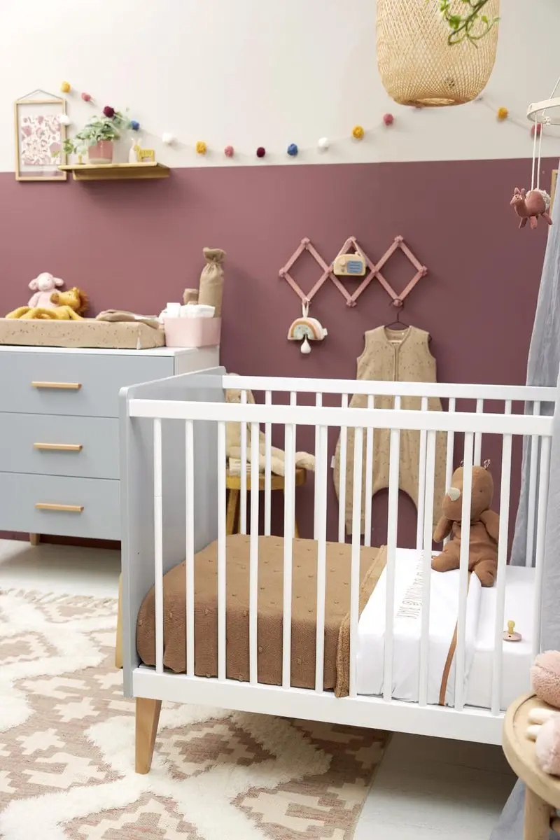 Meyco Baby Rib Mini Spot Aankleedkussenhoes - 50x70cm - Toffee Melange