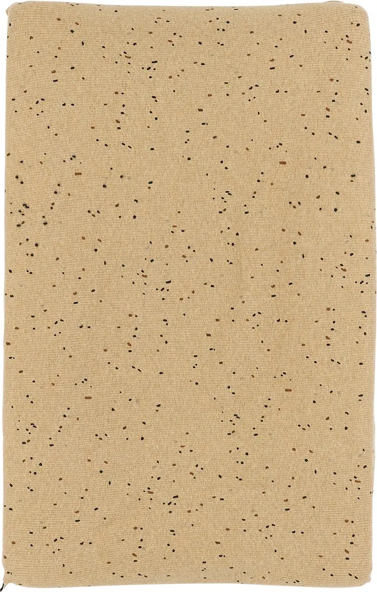 Meyco Baby Rib Mini Spot Aankleedkussenhoes - 50x70cm - Toffee Melange