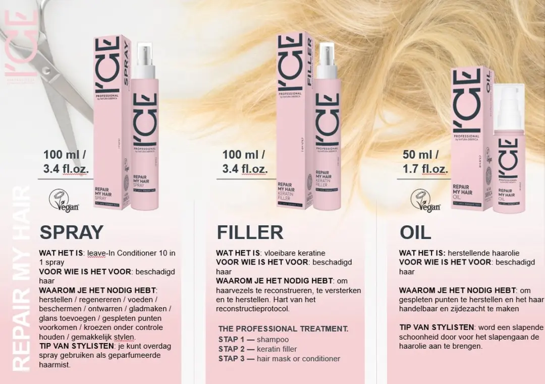 ICE Professional Repair My Hair Shampoo 1000ml