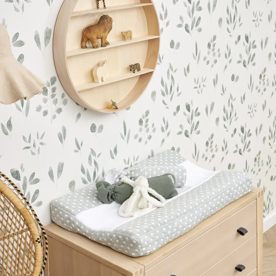 Meyco Baby Little Dots Aankleedkussenhoes 50x70cm - Forest Green - afbeelding 6 van 6