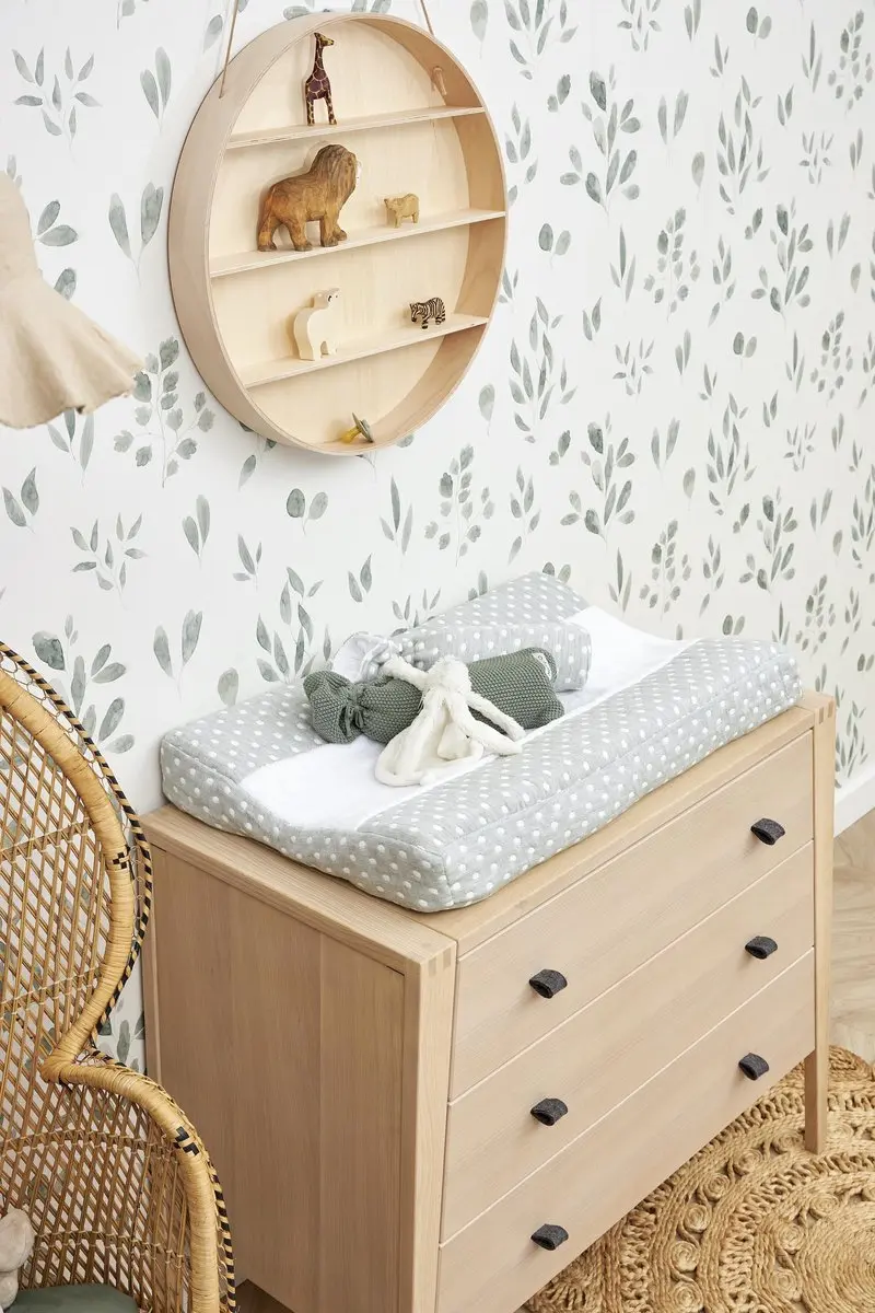 Meyco Baby Little Dots Aankleedkussenhoes 50x70cm - Forest Green