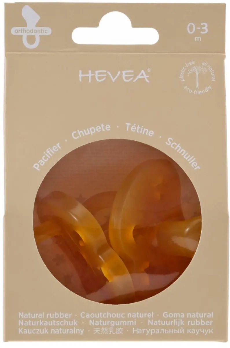 Hevea Two-Pack Orthodontic Teat Newborn 0+ - 2 Stuks