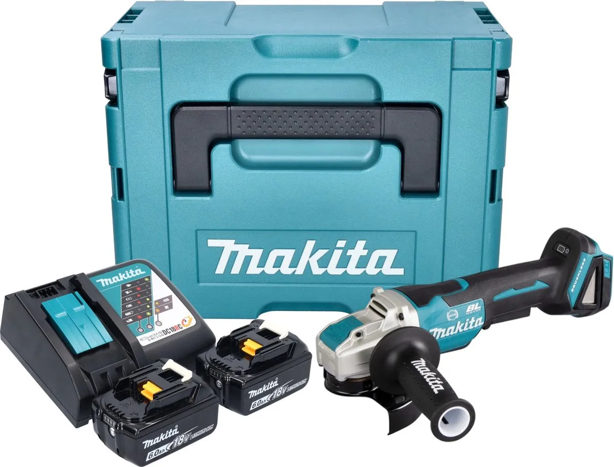Makita DGA 520 RGJX1 Haakse Slijper 18V 125mm X-LOCK