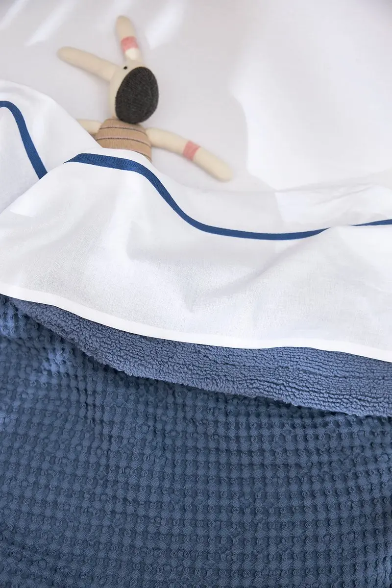 Meyco Baby Bies Ledikantlaken Indigo 100x150cm