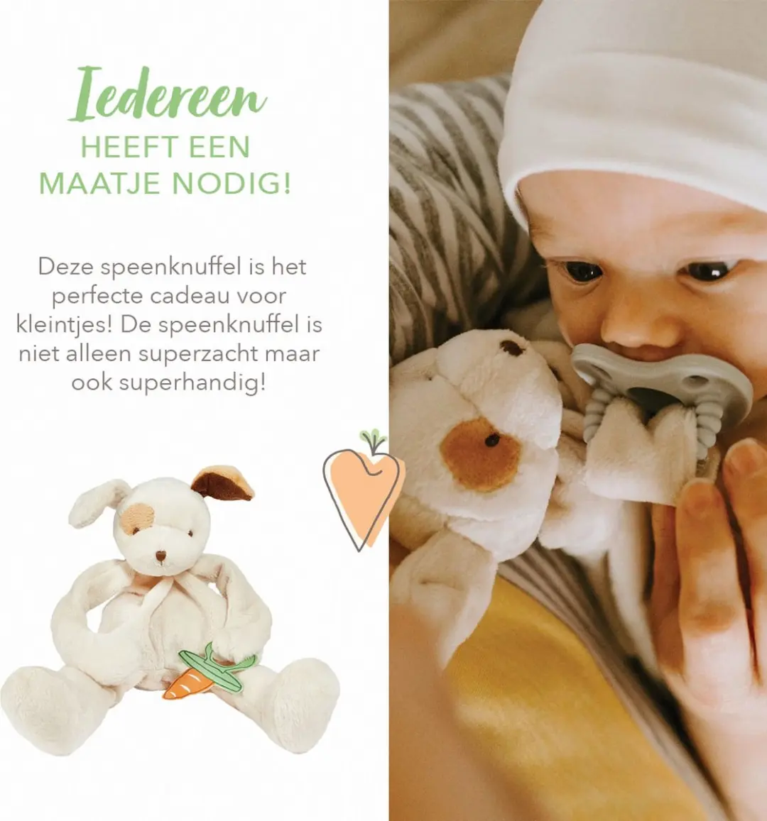 Bunnies By The Bay Knuffeldoekje Hond - Beige