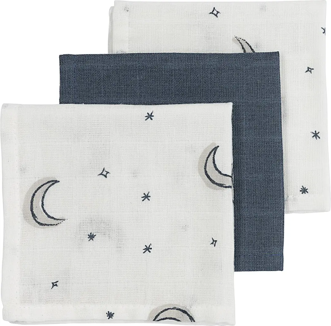 Meyco Baby Moon Monddoekjes Indigo 30x30cm