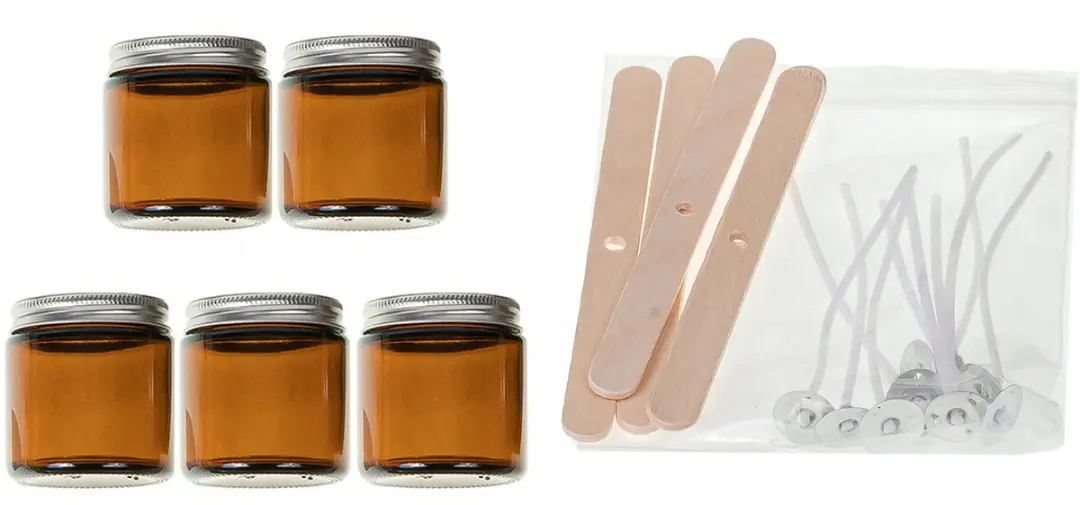 BK Sojawaskaarsen Makersset 600ml - 5 Potjes - 3 Geurolie - 10 Lonten