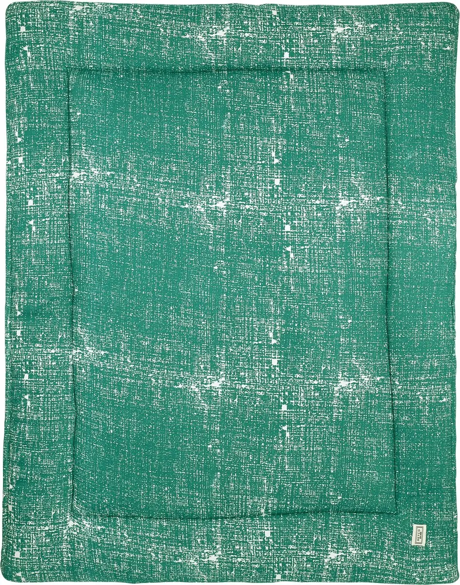 Meyco Baby Fine Lines Boxkleed 77x97cm - Emerald Green