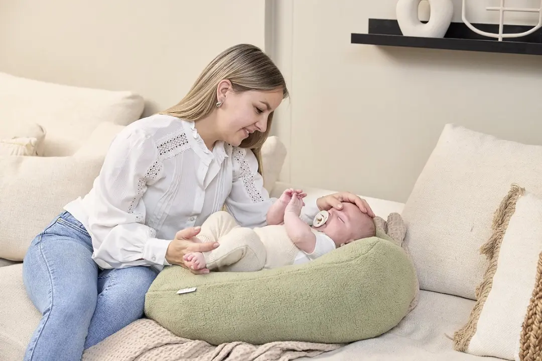 Meyco Baby Teddy Relaxhoes voor Voedingskussen - Olive Green