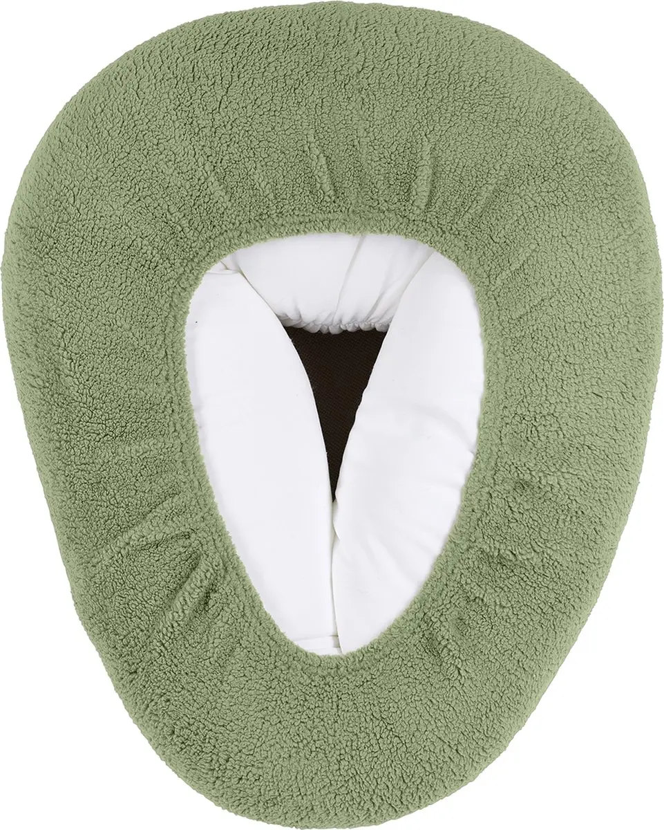 Meyco Baby Teddy Relaxhoes voor Voedingskussen - Olive Green - afbeelding 6 van 6