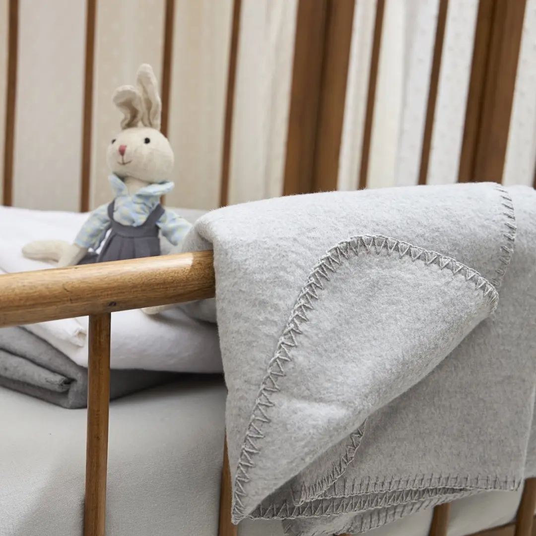 Meyco Baby Uni Deken Grey Melange 100x150cm - 1.0 TOG