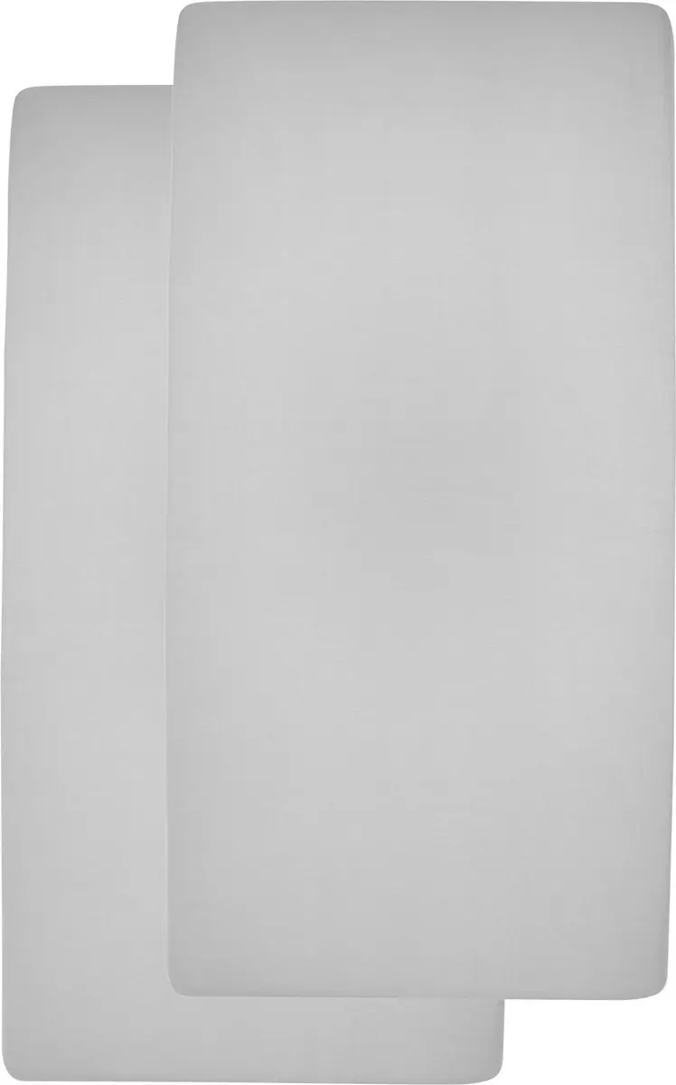 Meyco Baby Uni Hoeslaken Juniorbed - 2 Stuks Light Grey 70x140/150cm