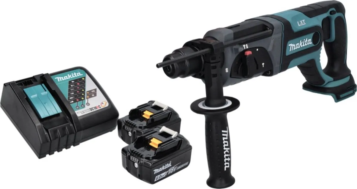 Makita DHR241RG Accuboormachine SDS-plus 18V - 2x 6.0Ah + Lader - afbeelding 5 van 5