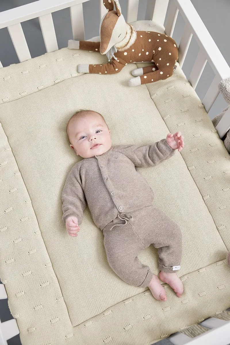 Meyco Baby Knots Boxkleed 77x97cm - Soft Sand - afbeelding 6 van 6