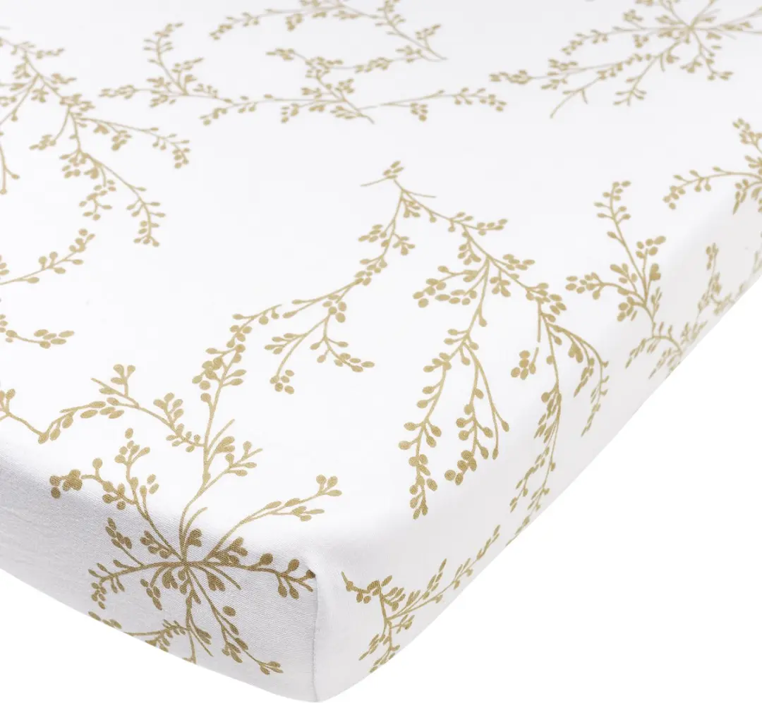 Meyco Baby Branches Hoeslaken Boxmatras 75x95cm - Sand