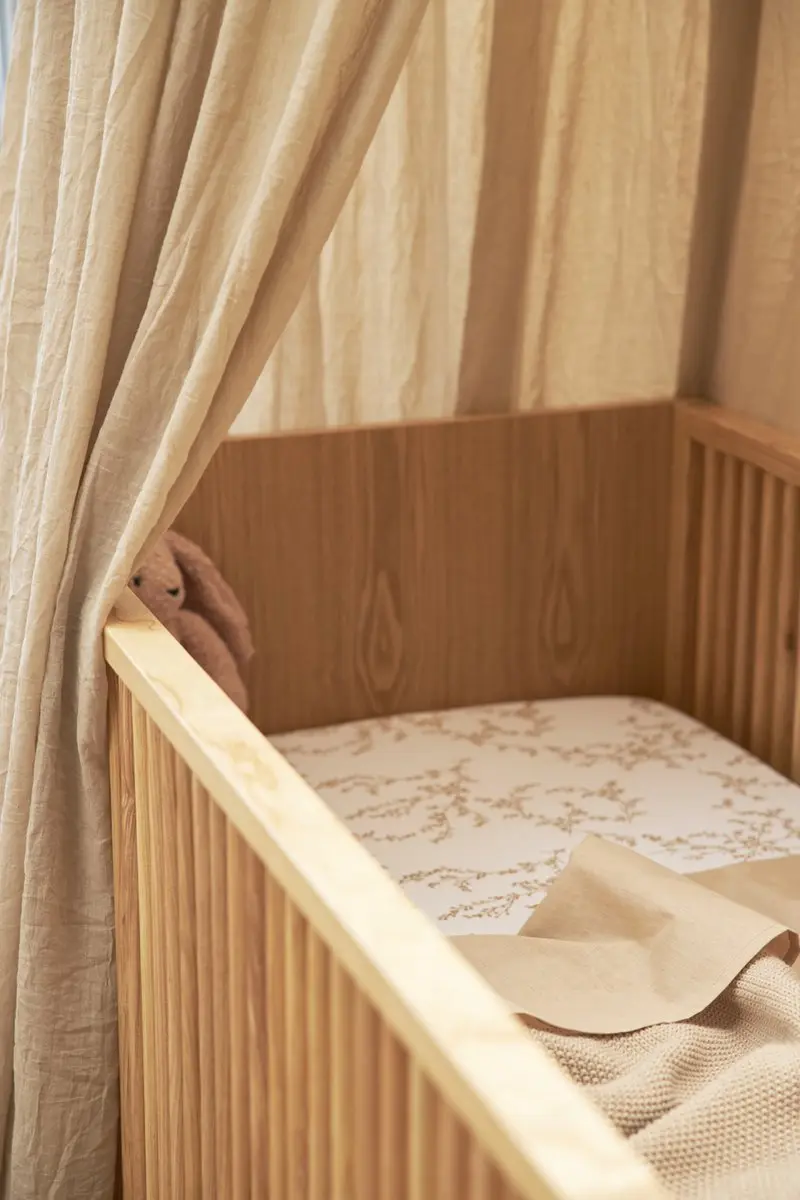Meyco Baby Branches Hoeslaken Boxmatras 75x95cm - Sand