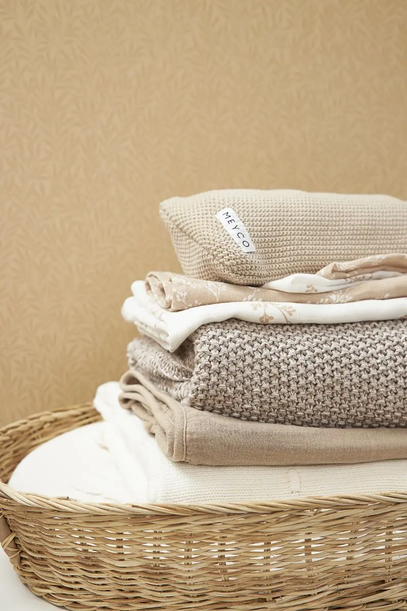 Meyco Baby Branches Hoeslaken Boxmatras 75x95cm - Sand