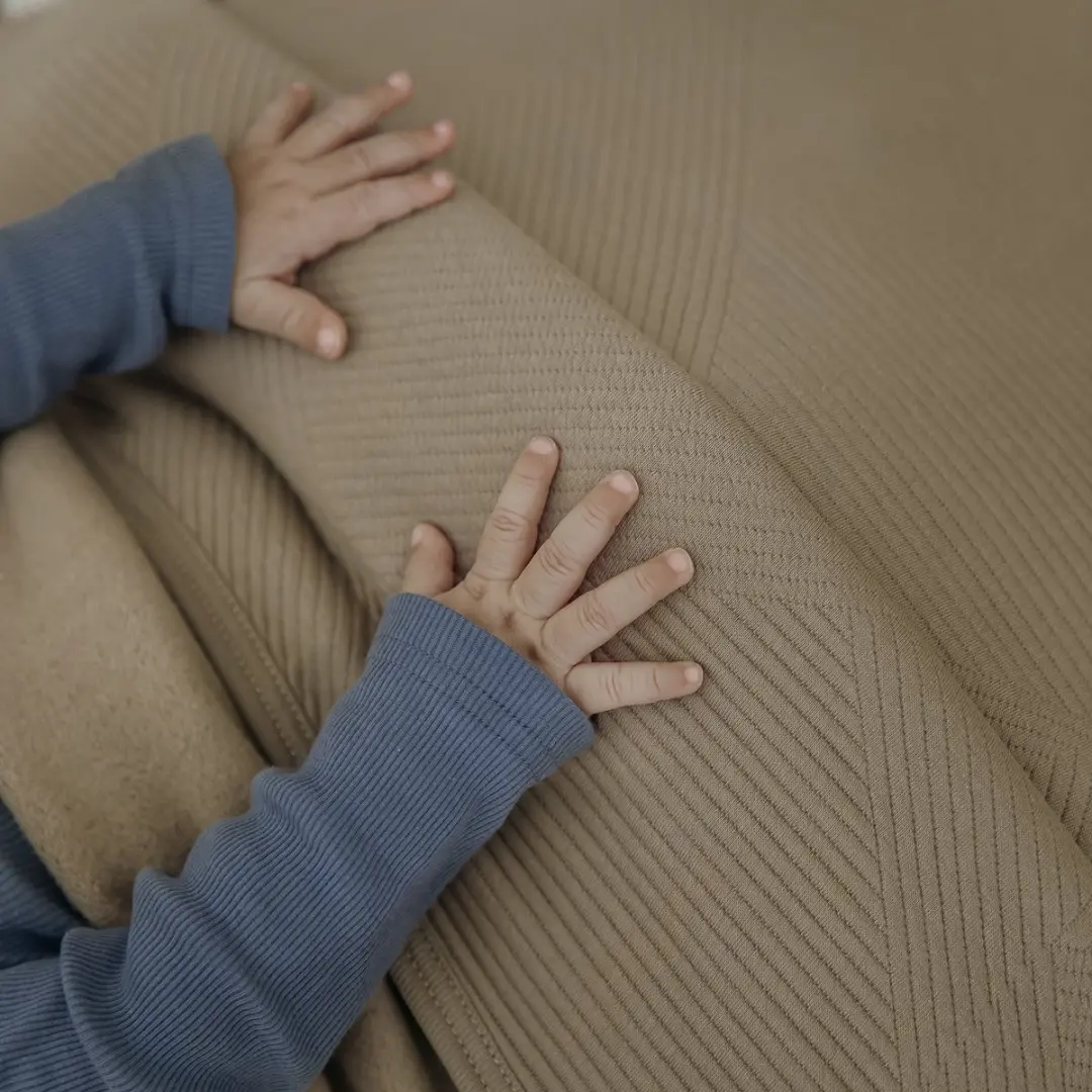 Meyco Baby Jacquard Wiegdeken 75x100cm - Taupe - 1.0 TOG