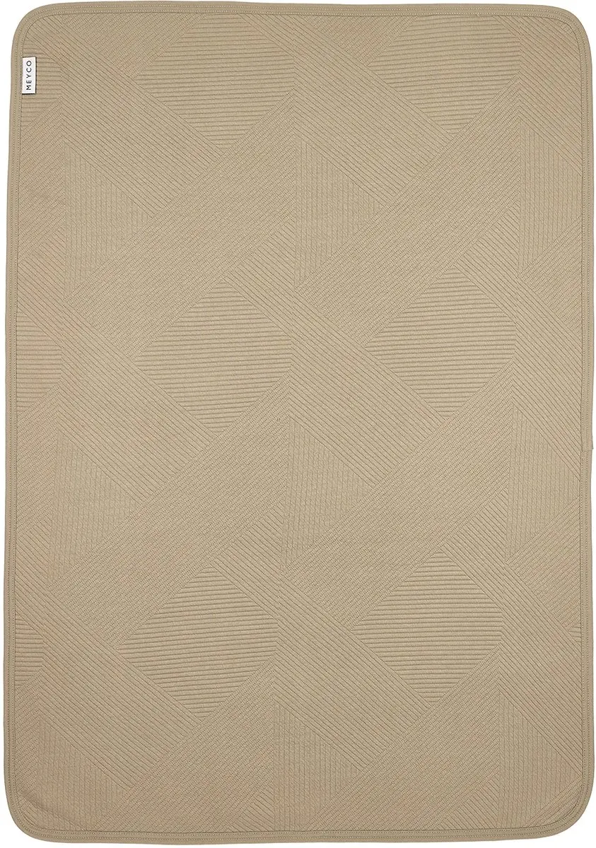 Meyco Baby Jacquard Wiegdeken 75x100cm - Taupe - 1.0 TOG