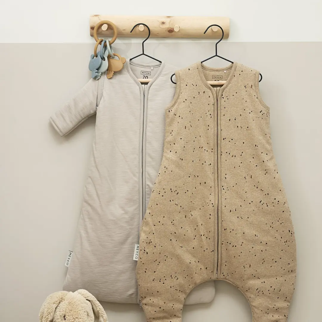 Meyco Baby Slub Slaapzak 110cm - 2.5 TOG - Greige - afbeelding 6 van 6