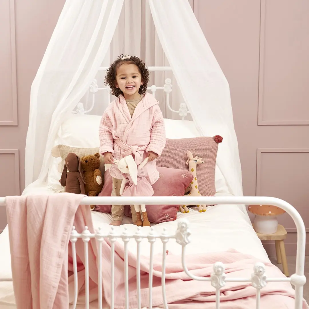 Meyco Baby Uni Badjas - Soft Pink - 74/80