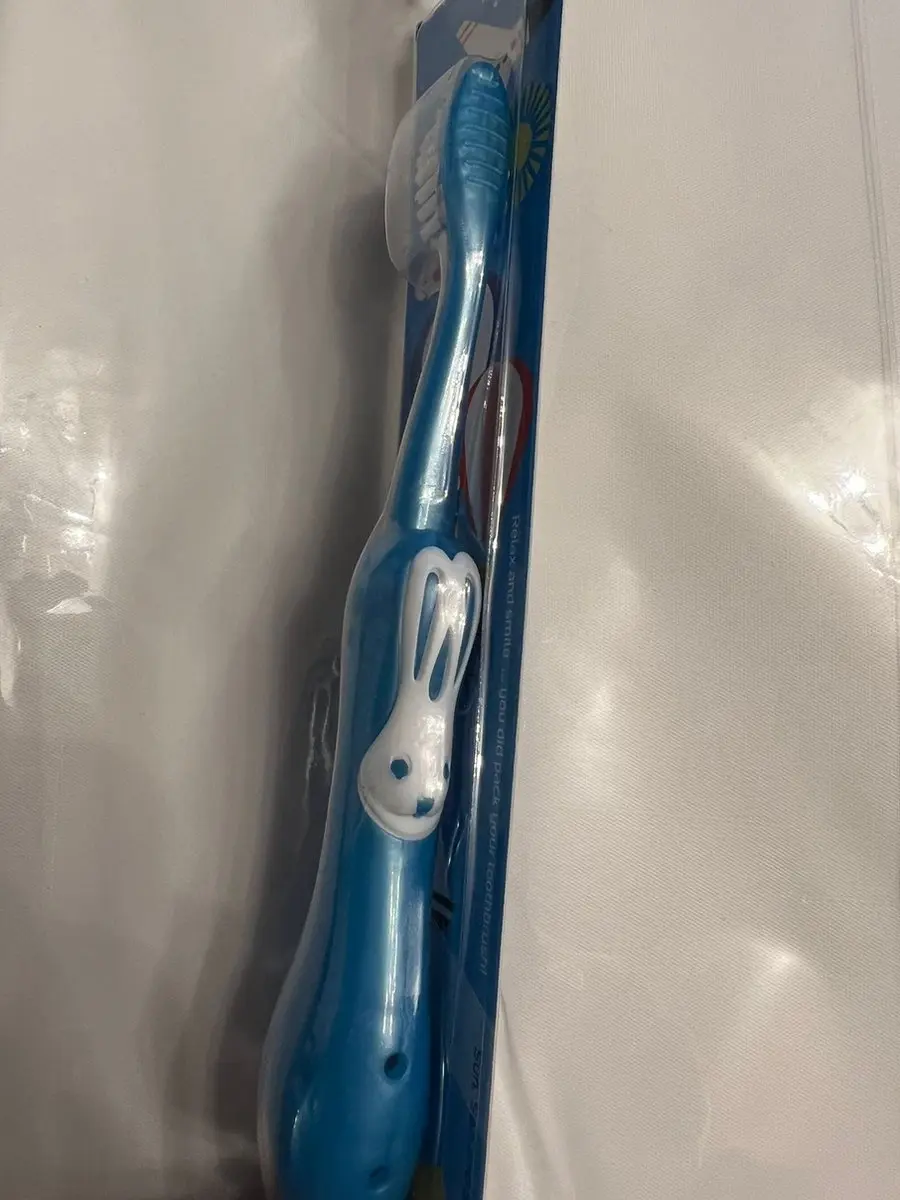 Handy Kinder Tandenborstel Konijn - 16cm Inklapbaar Blauw