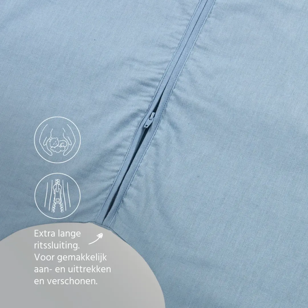 Meyco Baby Studio Collection Linnen Slaapoverall Jumper - 92cm - 0.5 TOG