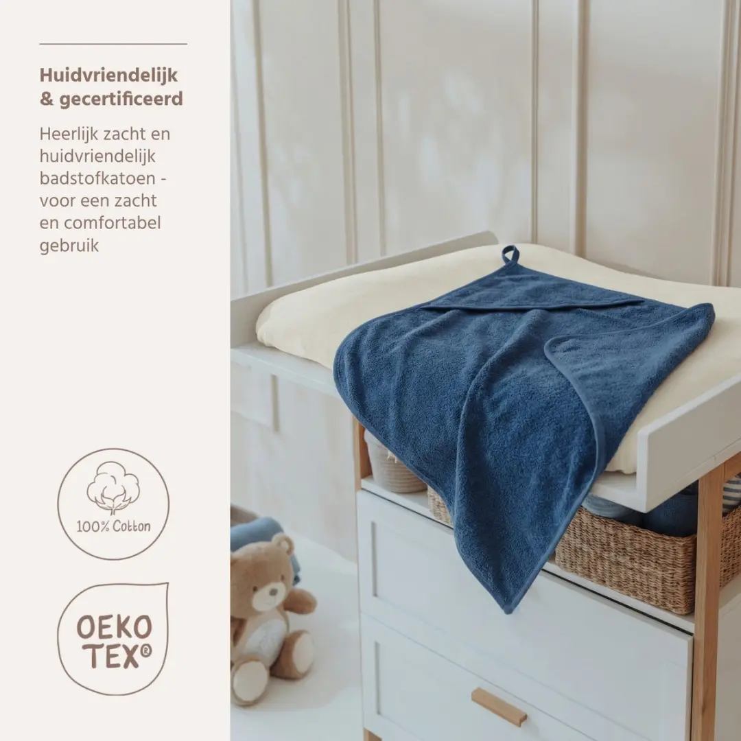 Meyco Baby Uni Badcape Indigo 75x75cm