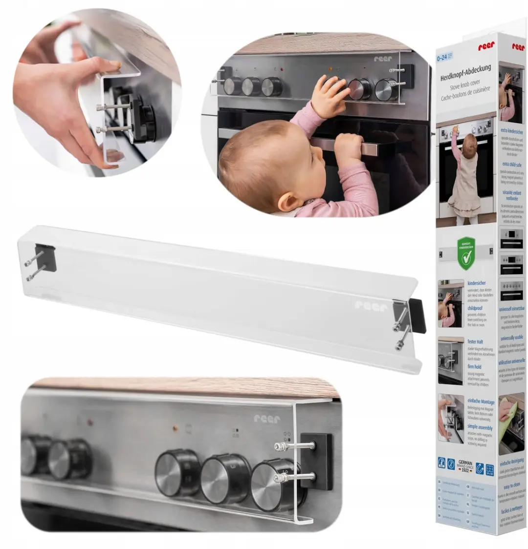 Reer Kinderbeveiliging Kookplaatknoppen Magnetisch