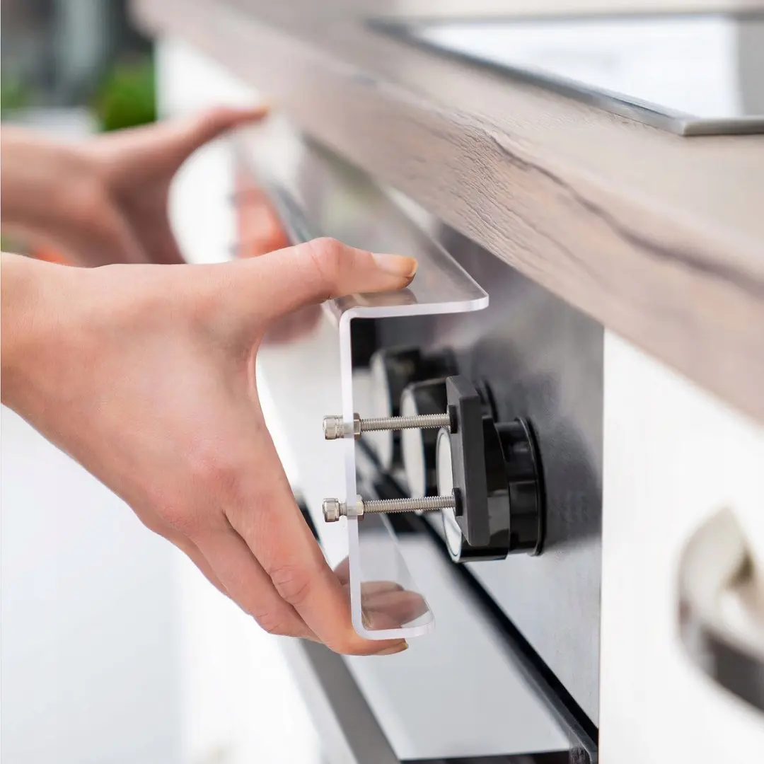 Reer Kinderbeveiliging Kookplaatknoppen Magnetisch - Transparant/Wit
