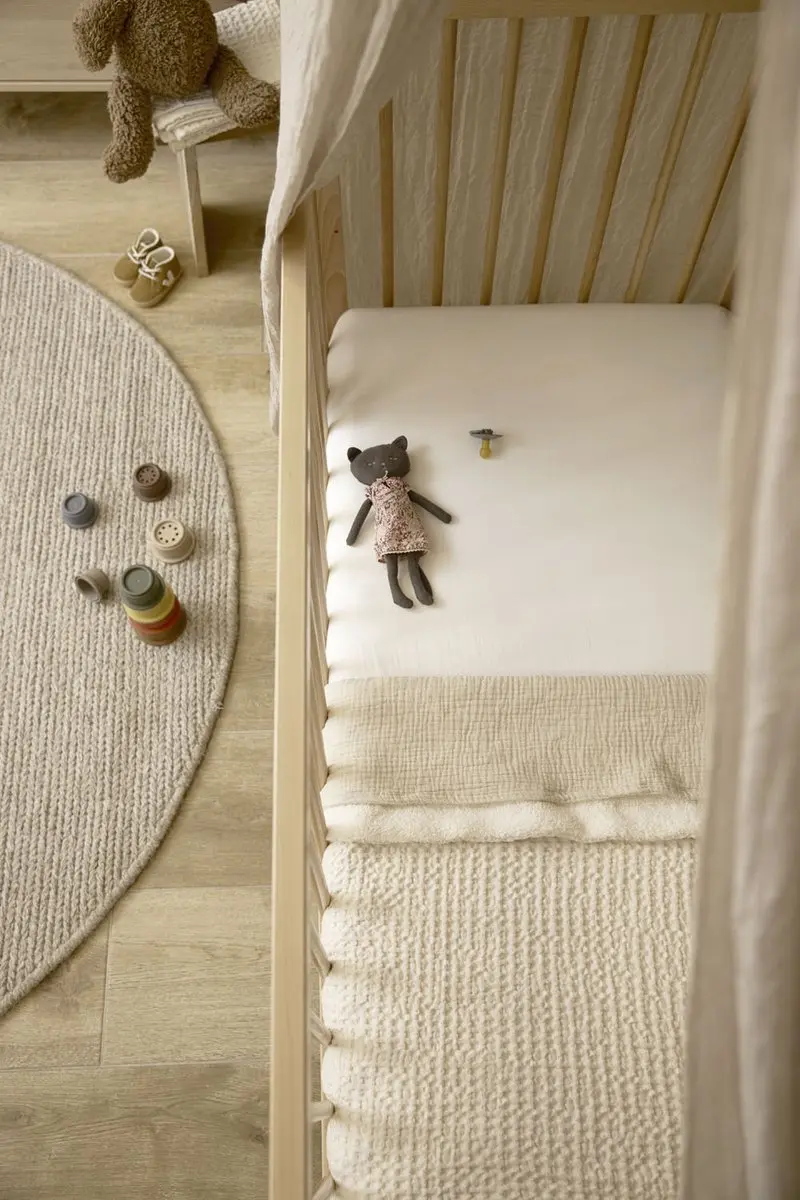 Meyco Baby Wafel Teddy Deken 100x150cm - 2.0 TOG - Nature