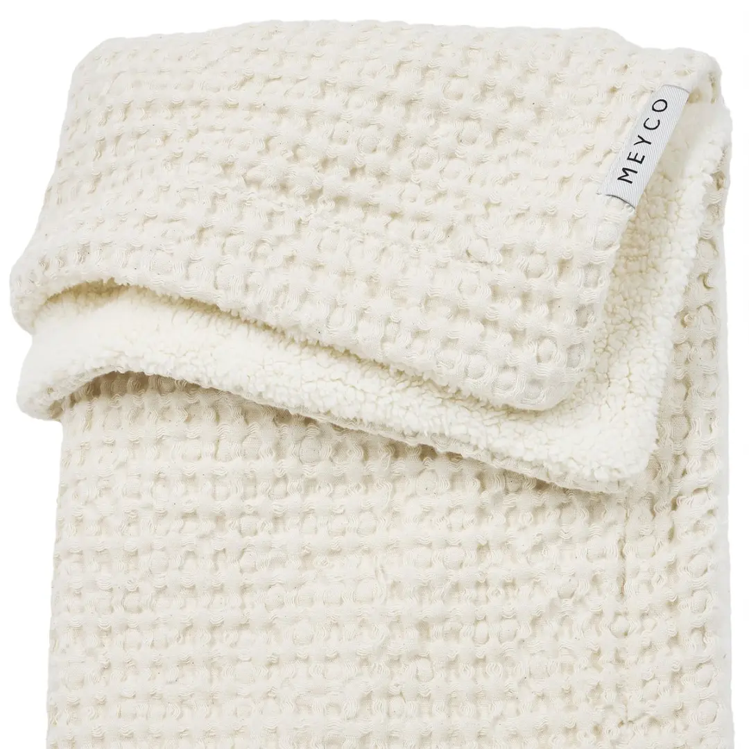 Meyco Baby Wafel Teddy Deken 100x150cm - 2.0 TOG - Nature - afbeelding 6 van 6