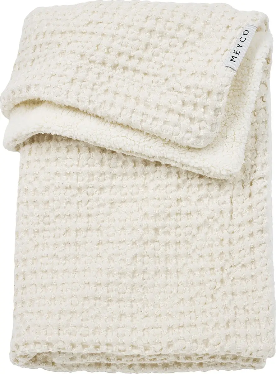 Meyco Baby Wafel Teddy Deken 100x150cm