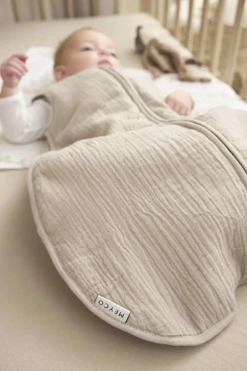 Meyco Baby Uni Baby Slaapzak Gevoerd 60cm - 2.0 TOG - Sand