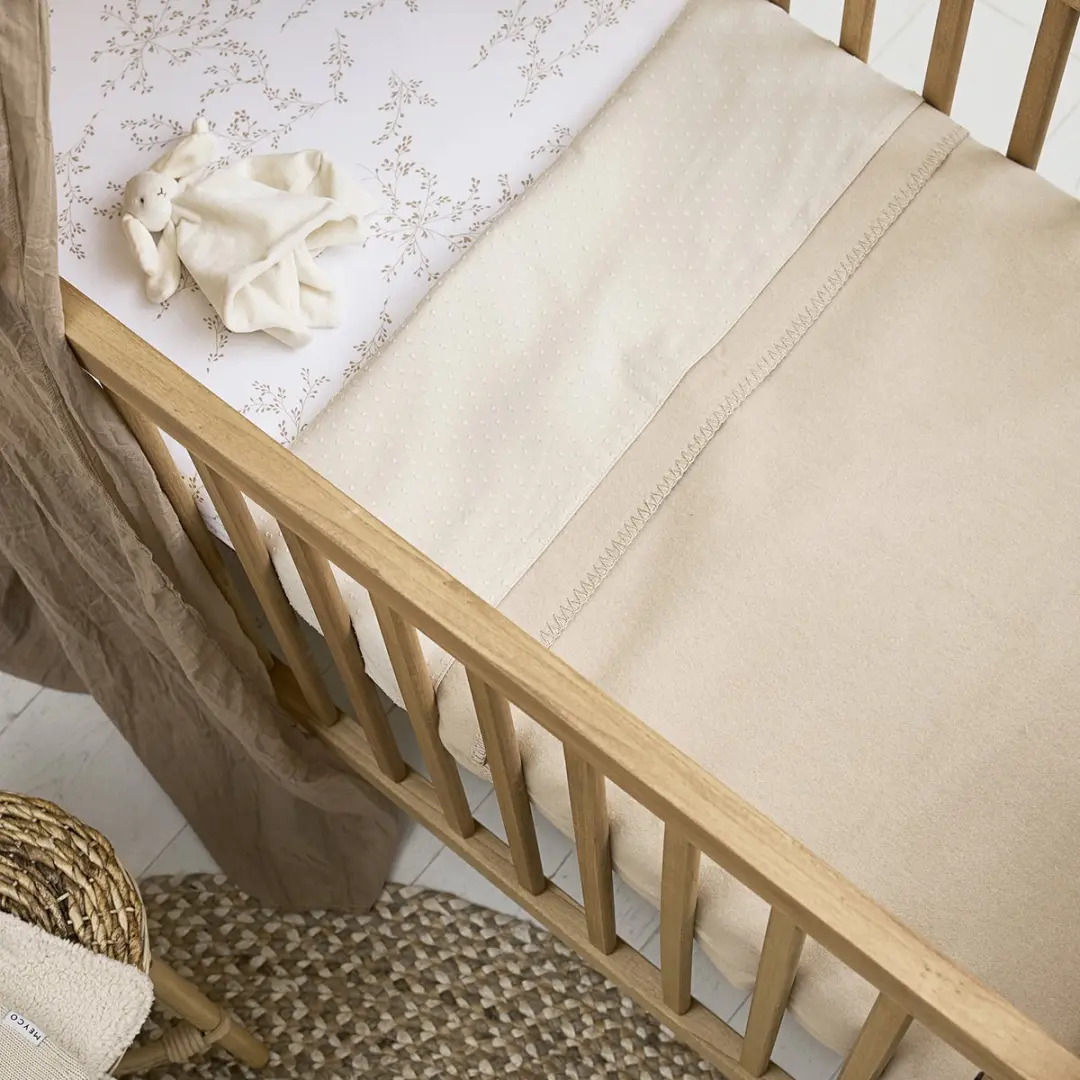 Meyco Baby Branches Hoeslaken Junior Bed 70x140/150cm - Sand - afbeelding 6 van 6