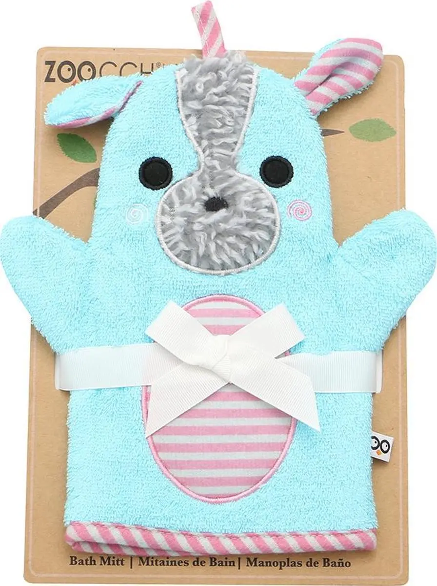 Zoocchini Yoko the Yorkie Wasdoek - Blauw gestreept